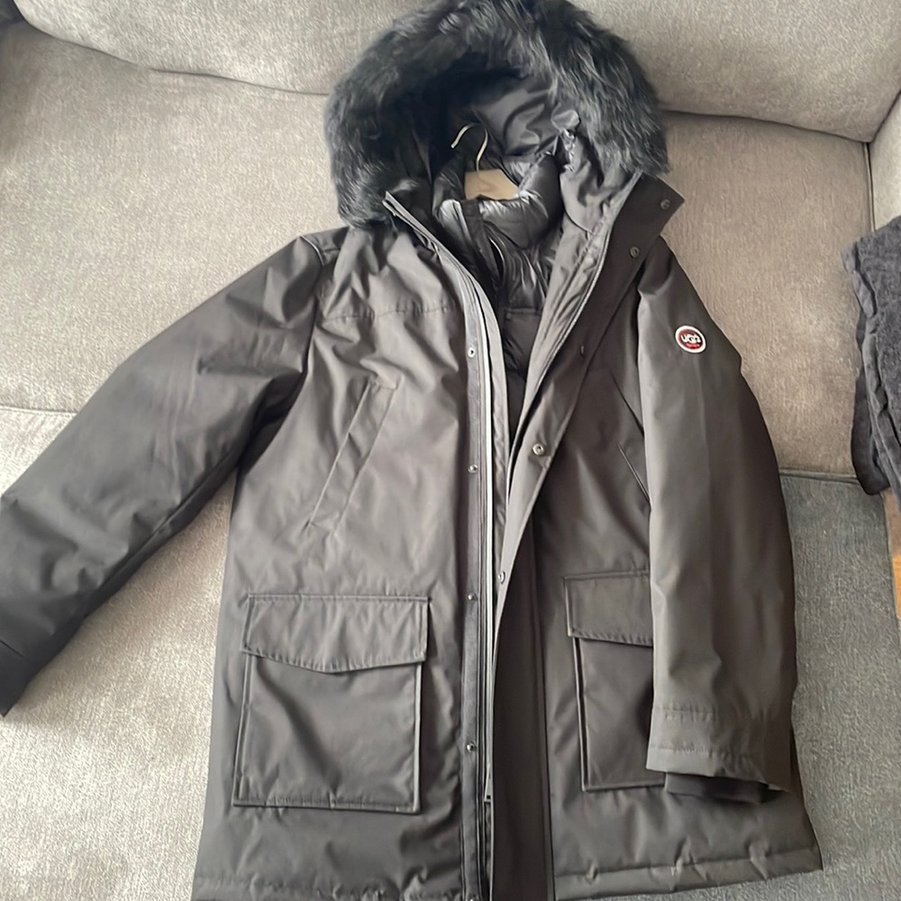 UGG Butte 3-in-1 Down Parka with Genuine Shearling Trim